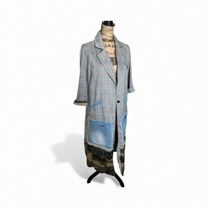 Stylish Gray and Blue Women's Jacket(lightweight)
